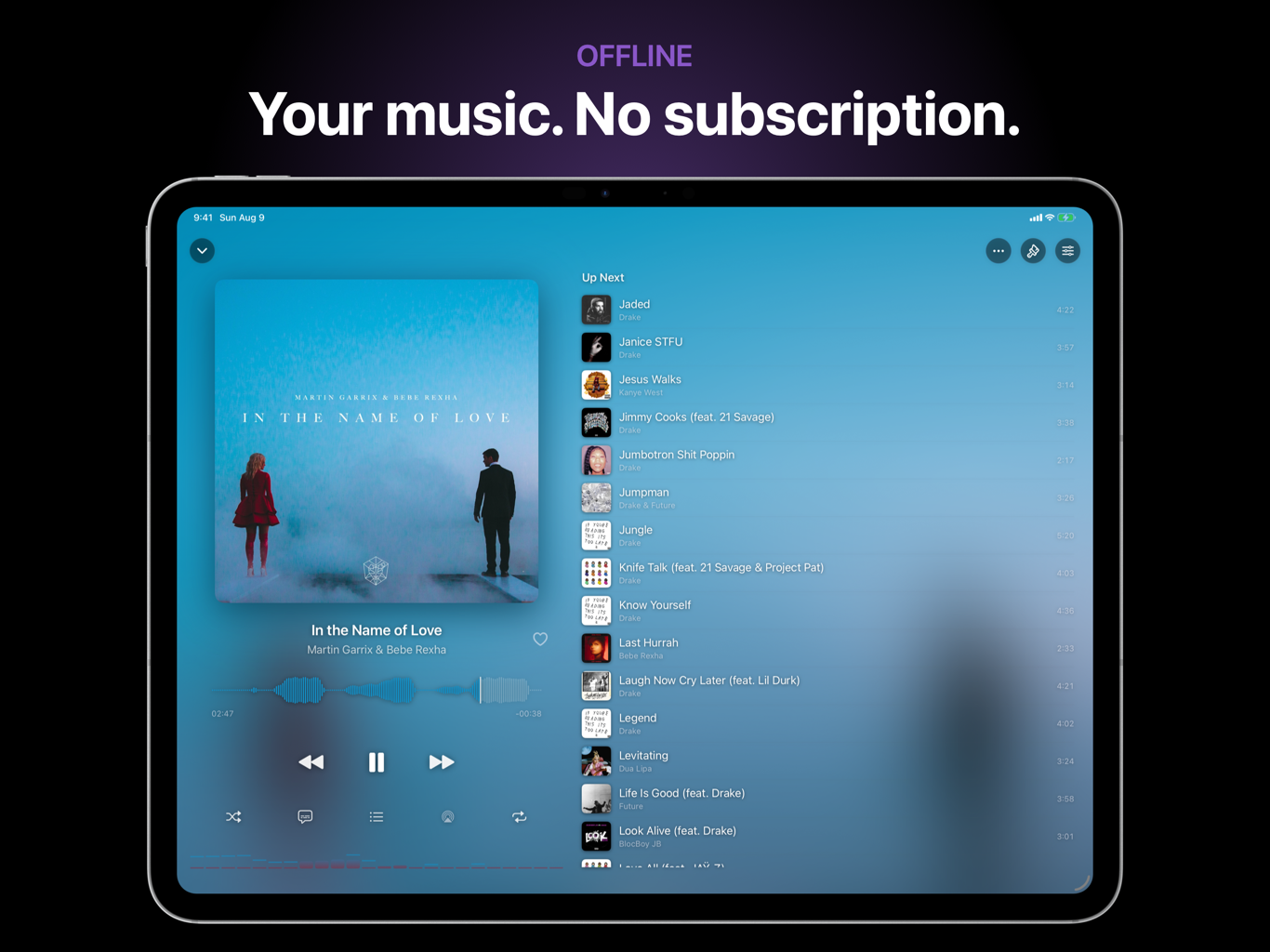 Now Playing and Up Next on iPad