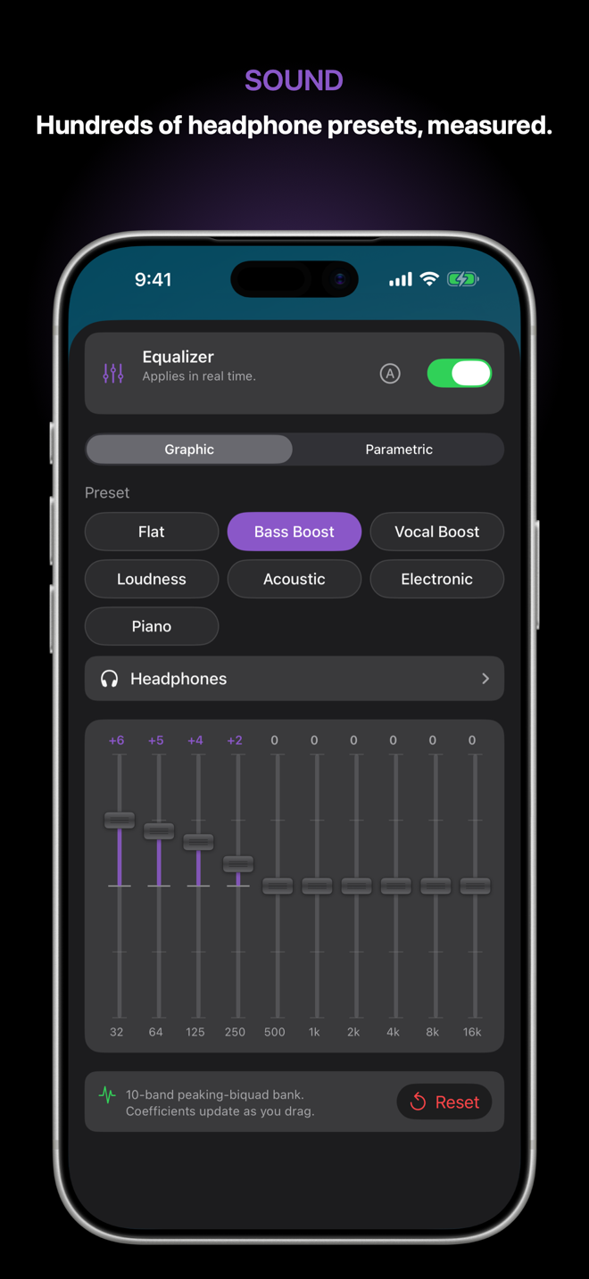 Equalizer on iPhone