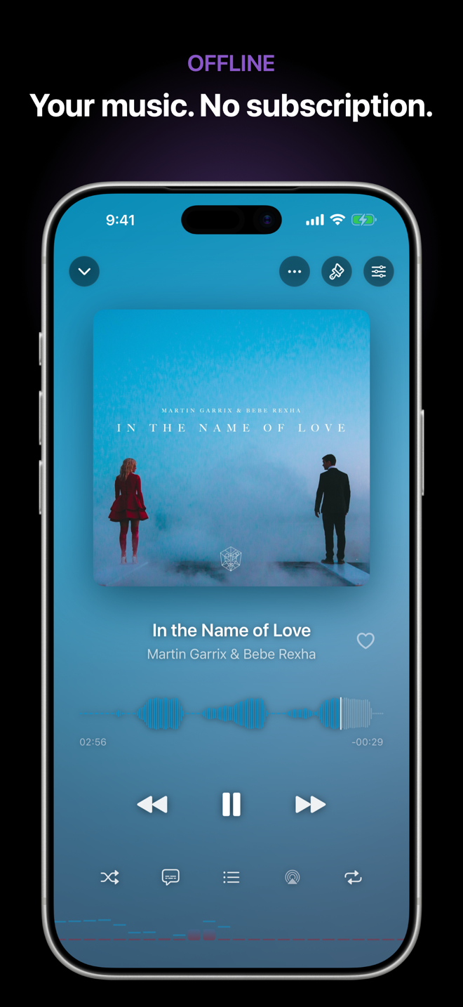 Corvus Music Player Now Playing on iPhone