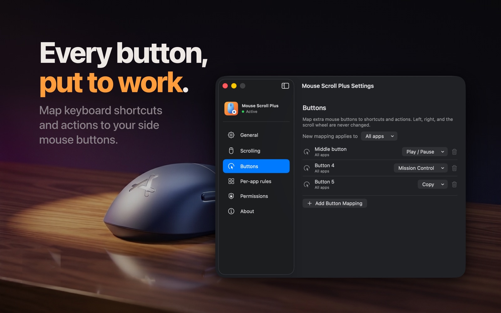 Every button, put to work.